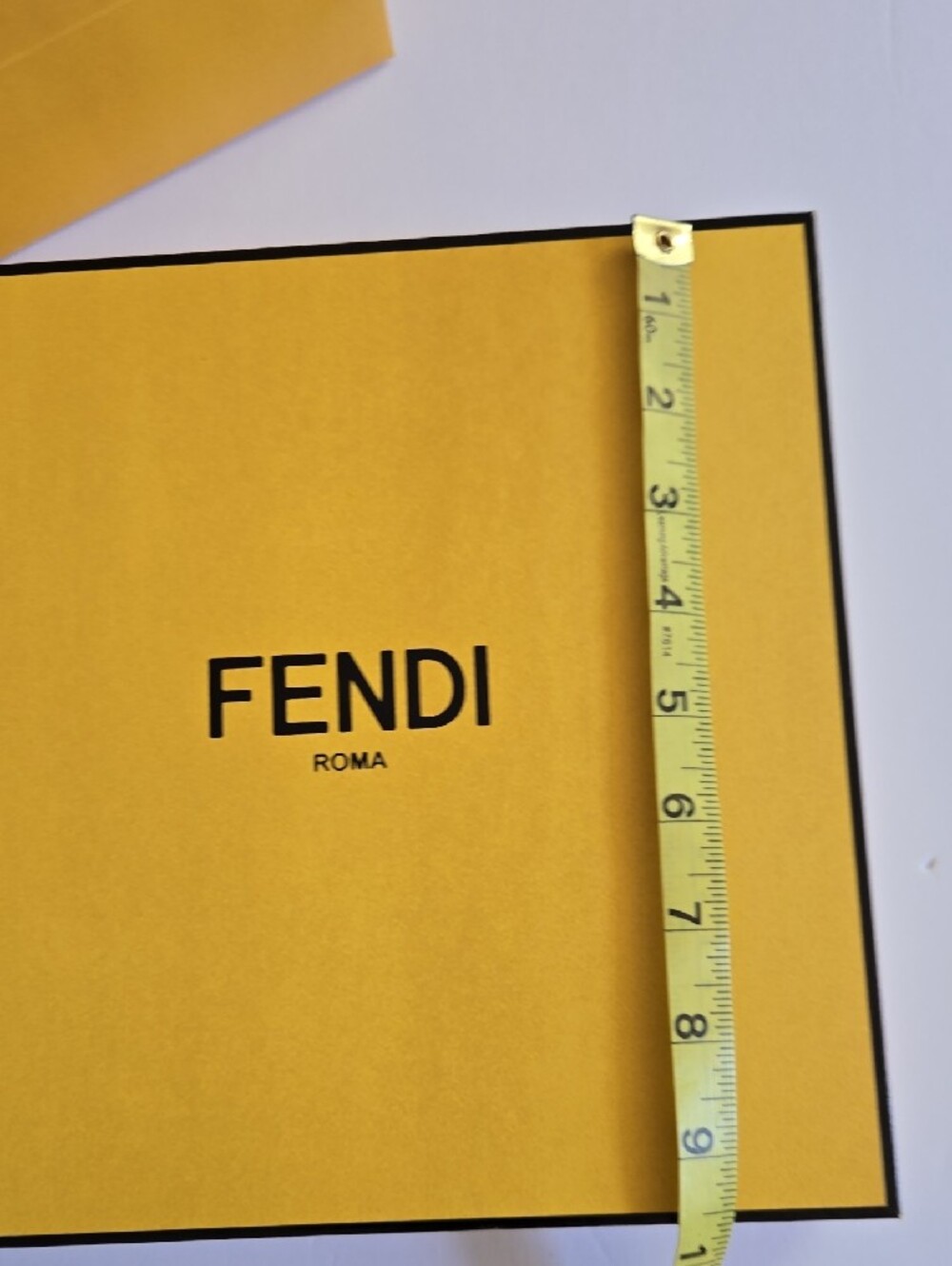 Authentic Fendi Roma designer packaging set featuring the iconic mustard-yellow - Picture 5 of 6